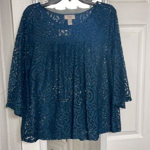 Loft Lace 3/4 sleeve Top szL